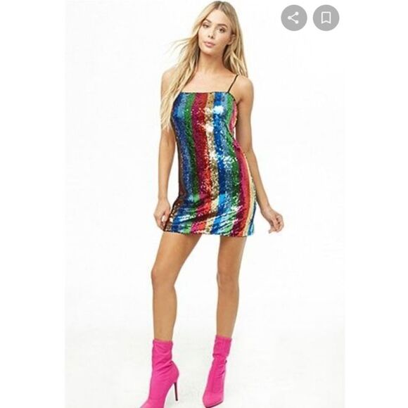 Forever 21 Sequins Mini Dress - Picture 1 of 5